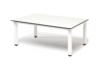 MR1001059 журнальный столик из HPL 95х60, H40, каркас белый, цвет столешницы «молочный»